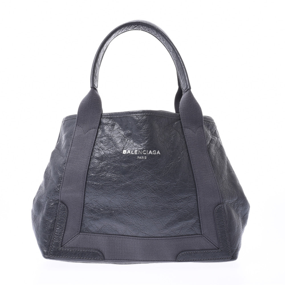 バレンシアガネイビーカバス S gray Lady's calf handbag BALENCIAGA is used – 銀蔵オンライン