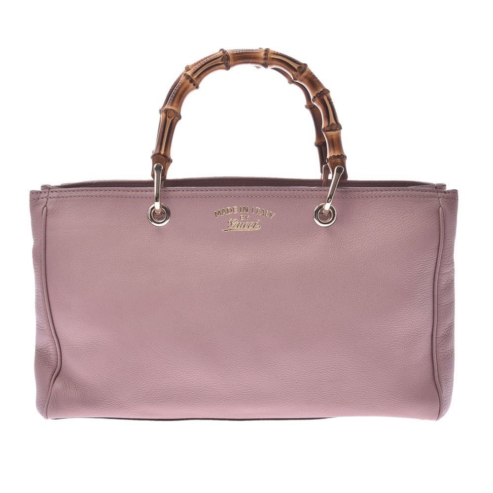 GUCCI バンブー　ショルダーバッグ　ピンク グッチ GUCCI バンブー ショルダーバッグ レザー ピンク レディース