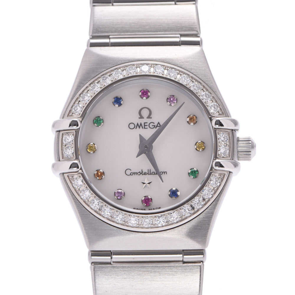 OMEGA 1360.75 コンステレーション ベゼル ダイヤモンド 腕時計 SS SSxK18YG レディース