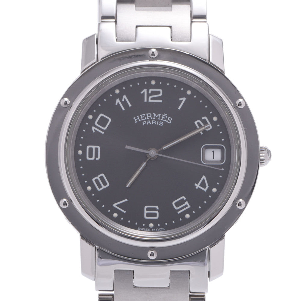 エルメス HERMES クリッパー CL6 710 ヴィンテージ メンズ 腕時計 デイト ブラック 文字盤 クォーツ ウォッチ Clipper VLP 90213445