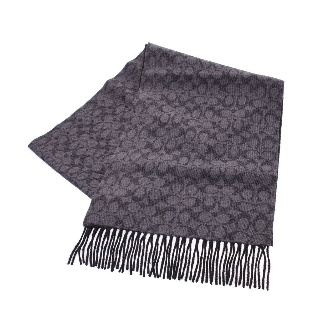Coach Synchecker Black / Gray Unisex Muffler 76057 COACH – 銀蔵