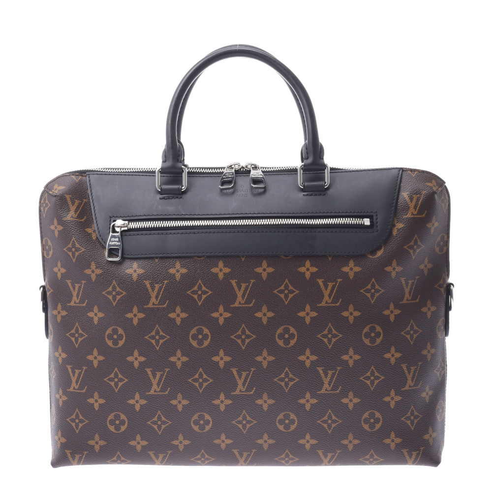 LOUIS VUITTON ルイヴィトン モノグラム マカサー PDJ NM ブラウン/黒 M54019 メンズ モノグラムマカサー ビジネスバッグ  Aランク 中古 - 在庫特価