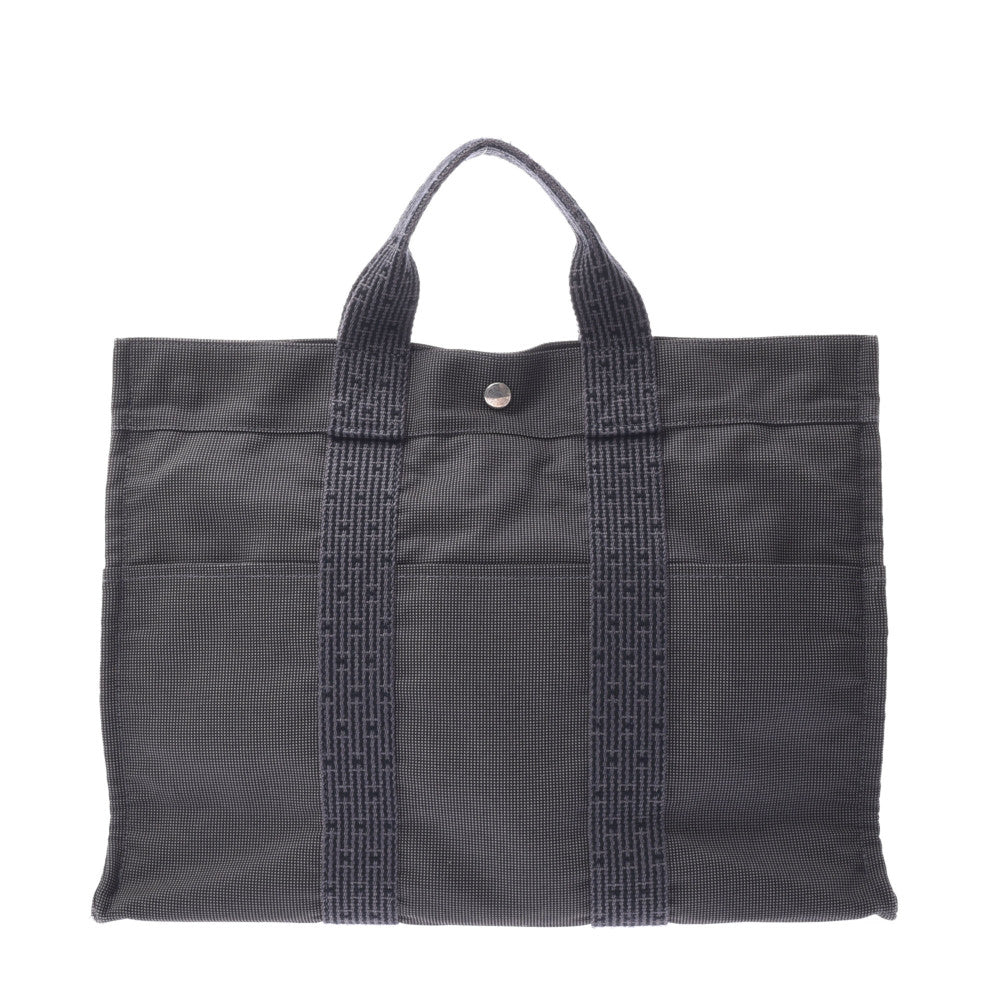 ゆうちゃん　HERMES エールライン エルメスエールライン MM グレー ユニセックス キャンバス トート