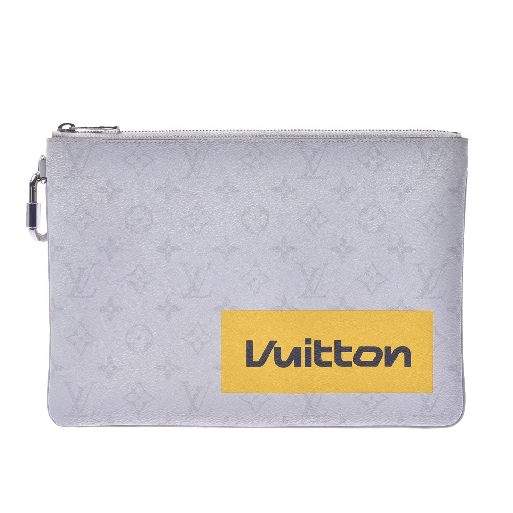 LOUIS VUITTON LOUIS VUITTON Phone Pouch Shoulder crossbody Bag M81716  Recycled nylon Silver M81716