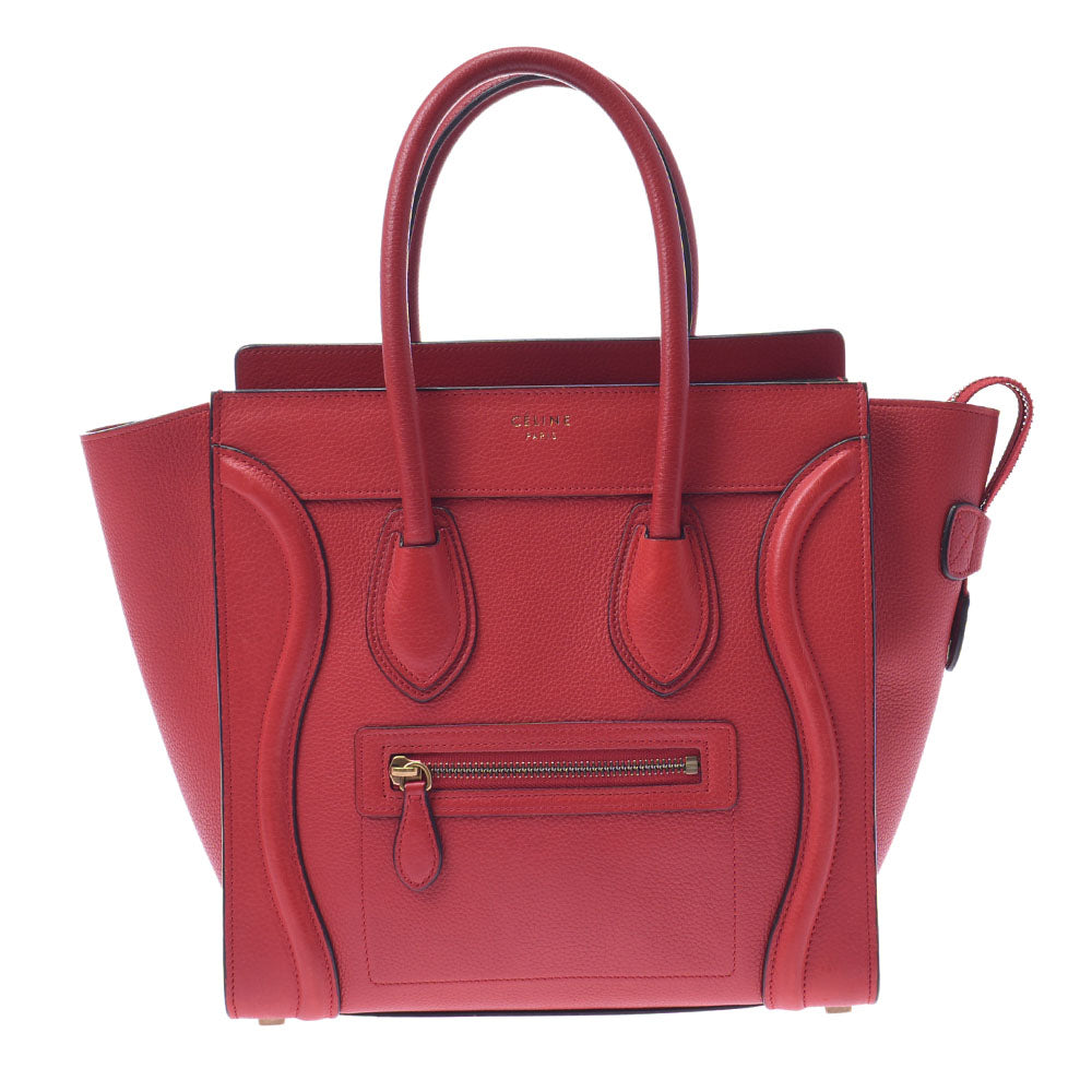Celine Luggage Micro Shopper Red Ladies Handbag CELINE Used – 銀蔵 ...