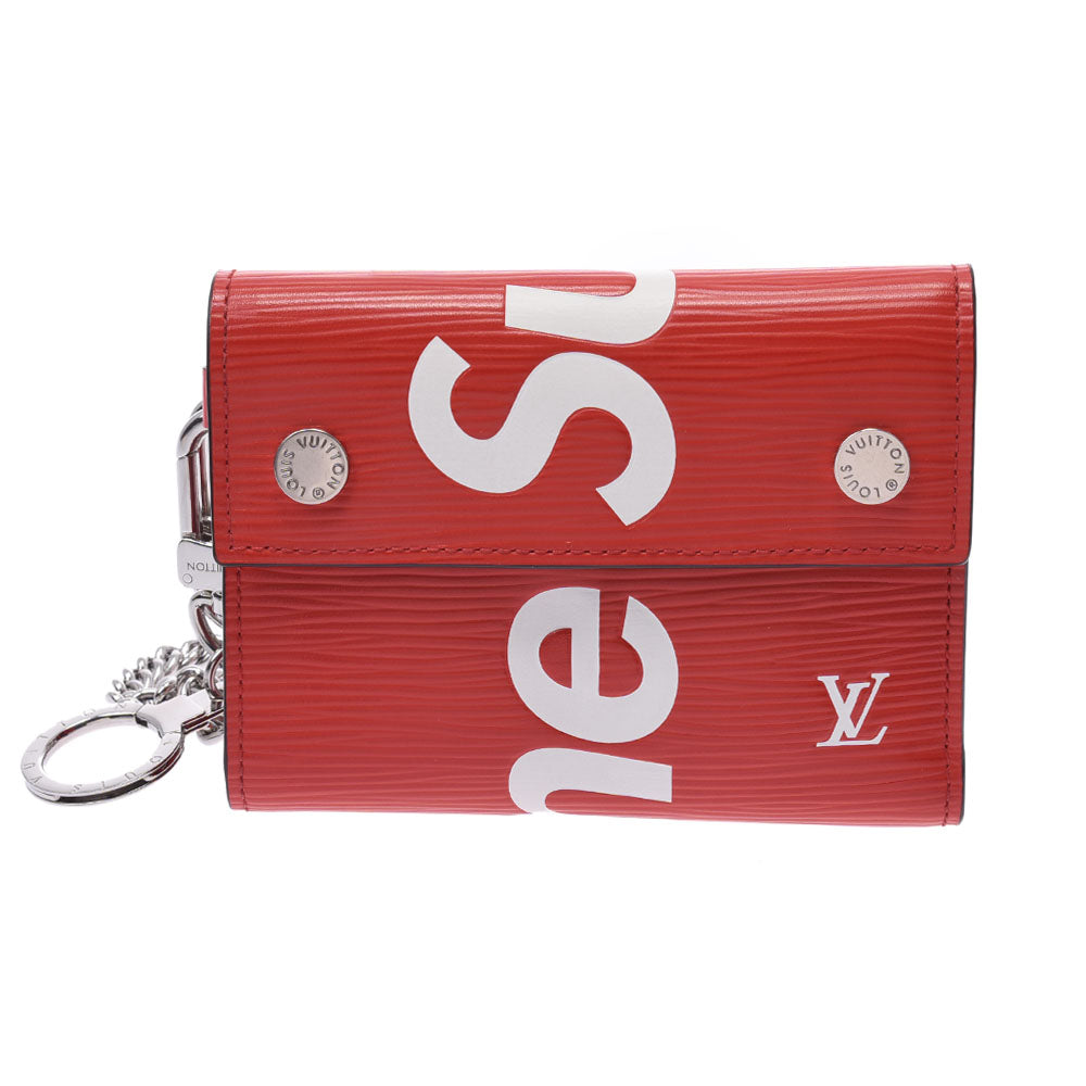 Louis Vuitton X Supreme Leather Chain Wallet Epi Leather - Red - M67755  RARE