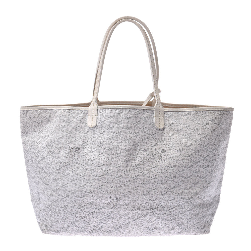 GOYARD ゴヤール サンルイ PM 白 ユニセックス PVC/レザー トートバッグ Bランク 中古 - 50%OFF