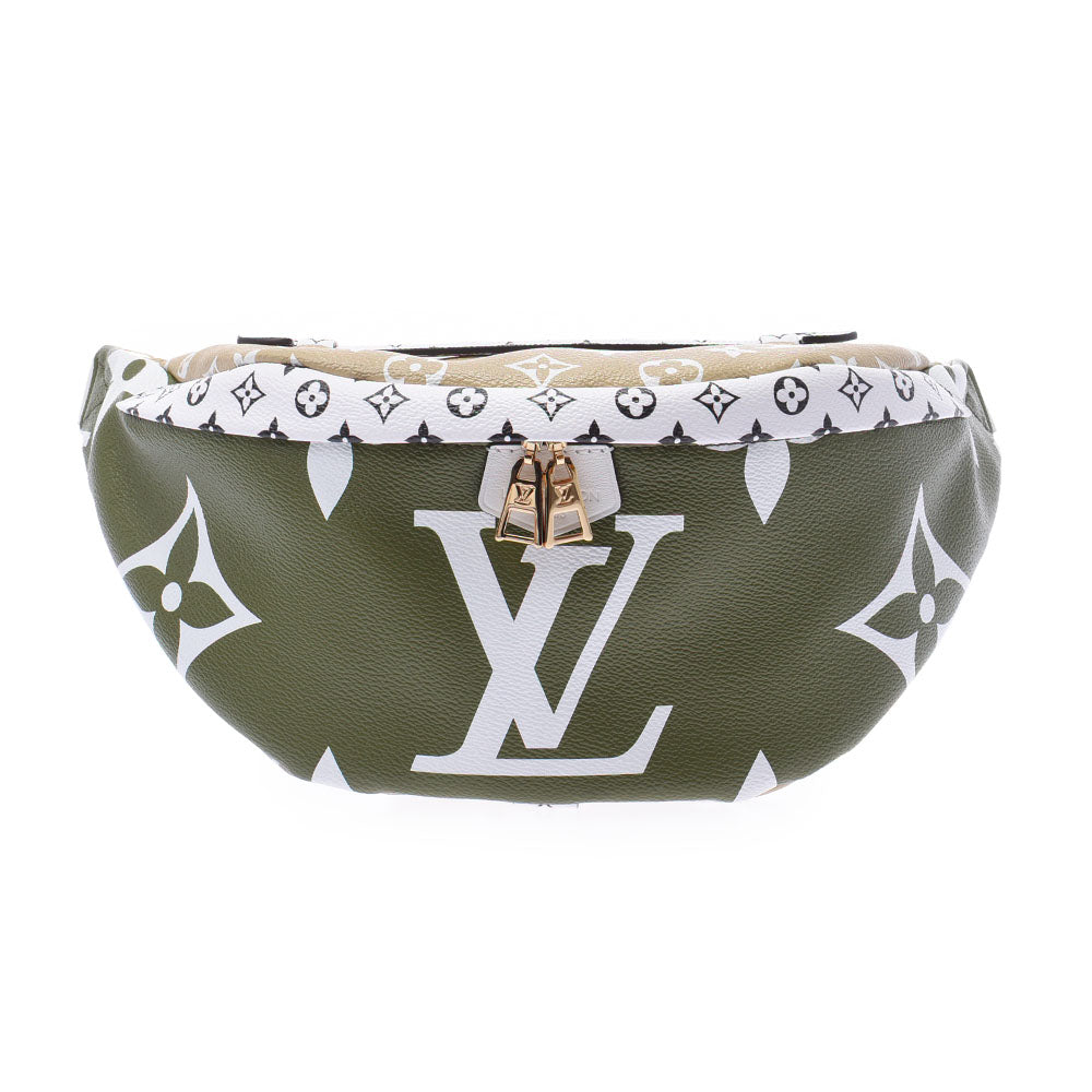 LOUIS VUITTON LV GHW Bumbag Waist Bag M44611 Monogram Giant Green Beige  White