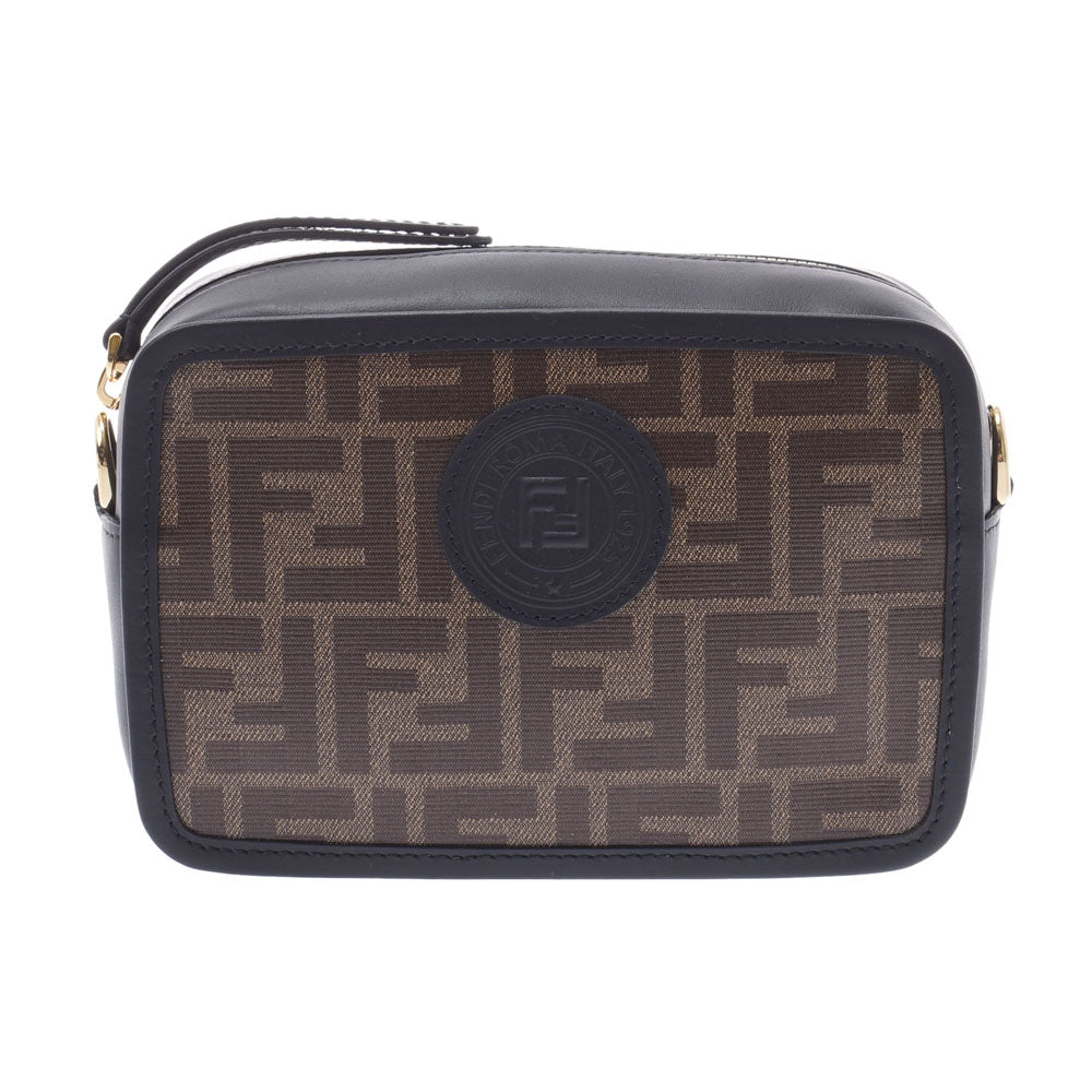 FENDI フェンディ ズッカ柄 ブラウン/黒 8BS019 ユニセックス PVC 