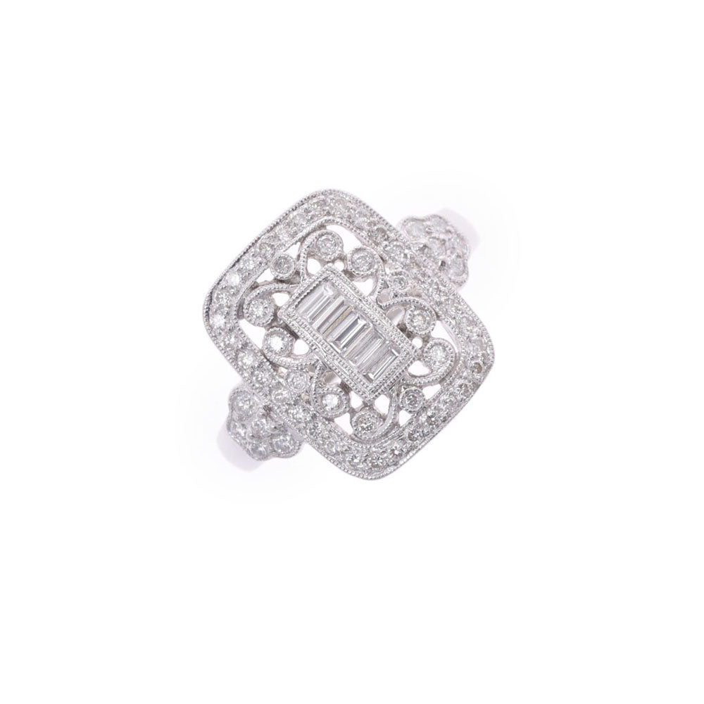 その他 ダイヤ0.70ct スクエア 18号 ユニセックス Pt900プラチナ 