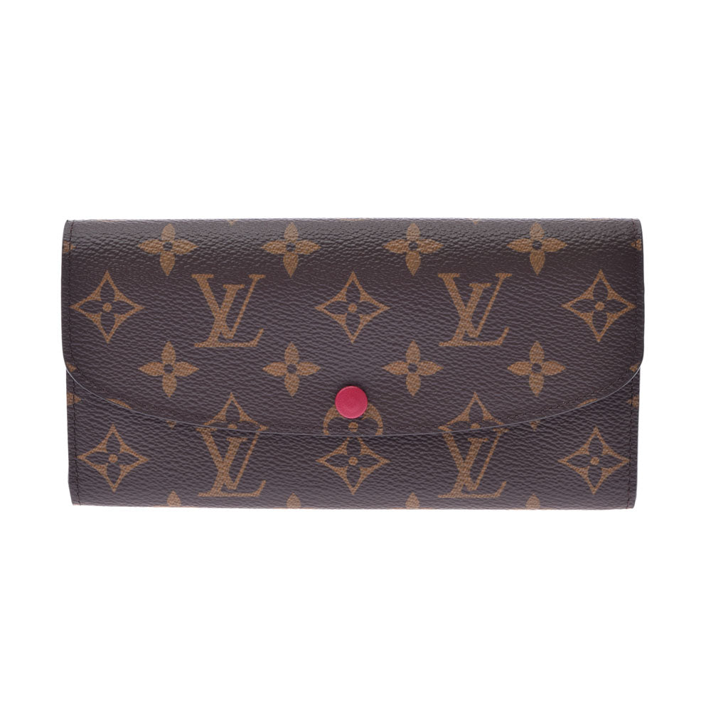 LOUIS VUITTON ルイヴィトン モノグラム ポルトフォイユ エミリー フューシャ M60697 ユニセックス モノグラムキャンバス 長財布  新同 中古 - 日本特注