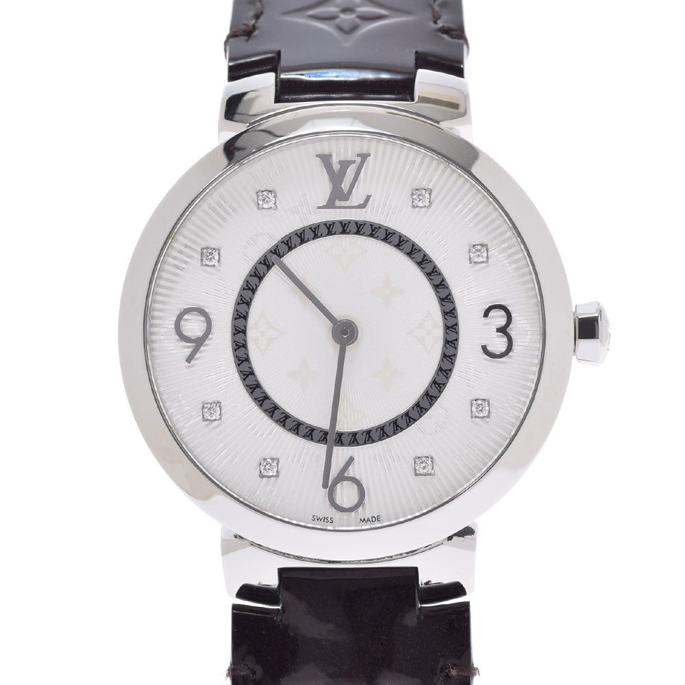 美品　定価47万　ルイヴィトン　タンブール スリム ダイヤ　モノグラム　時計