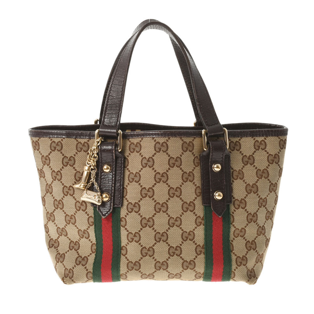 GUCCI グッチ ミニトート ベージュ/ブラウン ゴールド金具 139261