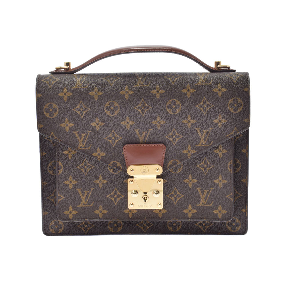 LOUIS VUITTON ルイヴィトン モノグラム モンソー 2WAYバッグ ブラウン M51185 ユニセックス モノグラムキャンバス ビジネス バッグ ABランク 中古 - お値下販売中