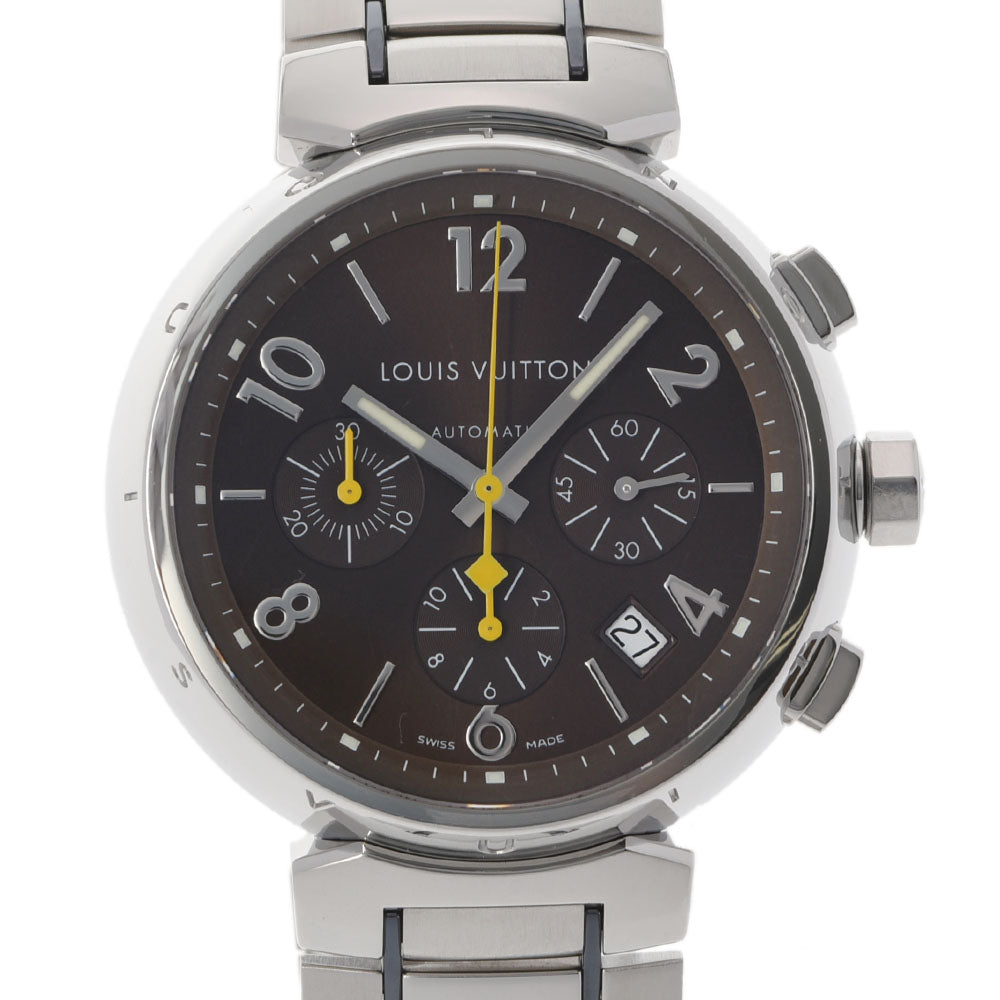 Louis Vuitton Tambour Chronograph Q1121 Brown 41mm Automatic Stainless