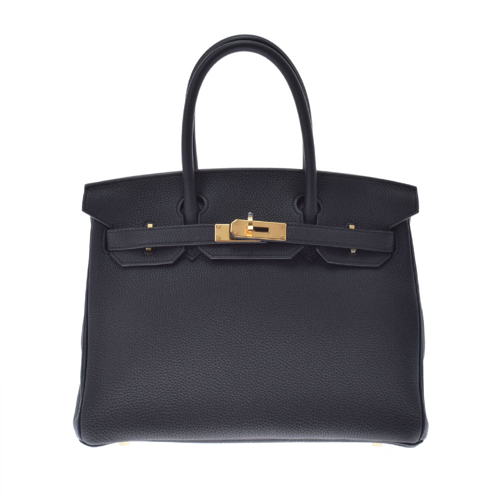 人気モデル HERMES バーキン30 ハンドバッグ エルメスバーキン30 黒 ゴールド金具 D刻印(2019年頃) 刻印 レディース
