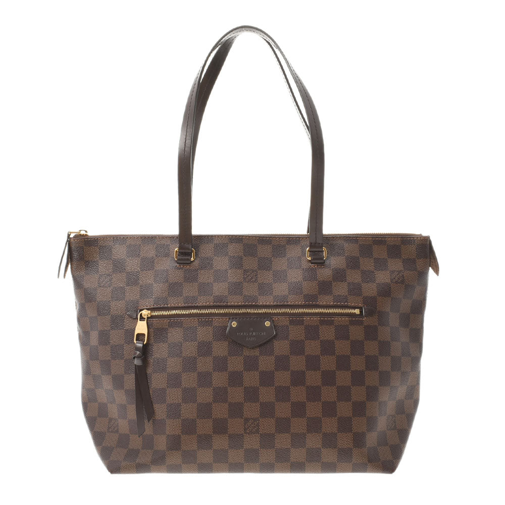 LOUIS VUITTON ルイヴィトン ダミエ イエナMM ブラウン N41013 レディース ダミエキャンバス トートバッグ Bランク 中古 銀蔵