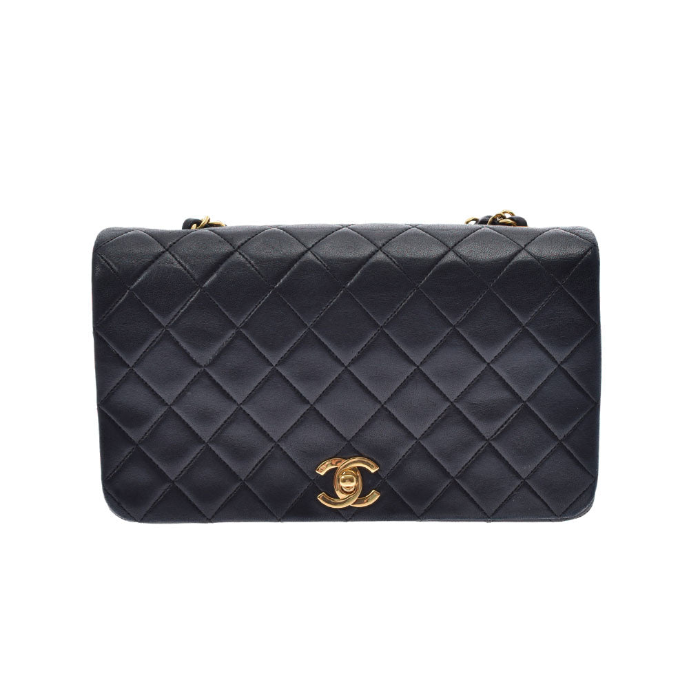 CHANEL シャネル マトラッセ チェーンショルダー 23cm シングル 黒 ゴールド金具 レディース カーフ ショルダーバッグ ABランク 中古  - 日本廉価