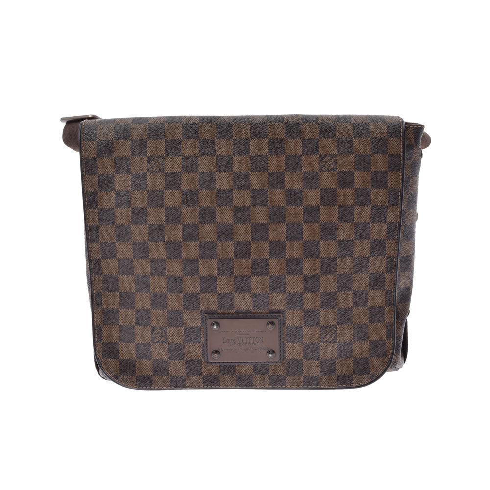 LOUIS VUITTON ルイヴィトン ダミエ ブルックリン MM ブラウン N51211 ユニセックス ダミエキャンバス ショルダーバッグ  Bランク 中古 - 取扱 店