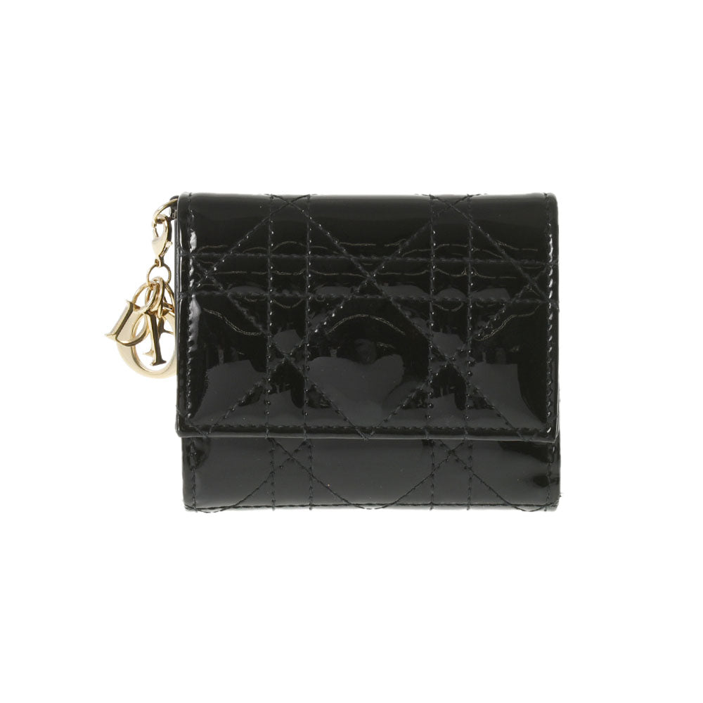 クリスチャンディオールカナージュ コンパクトウォレット 黒