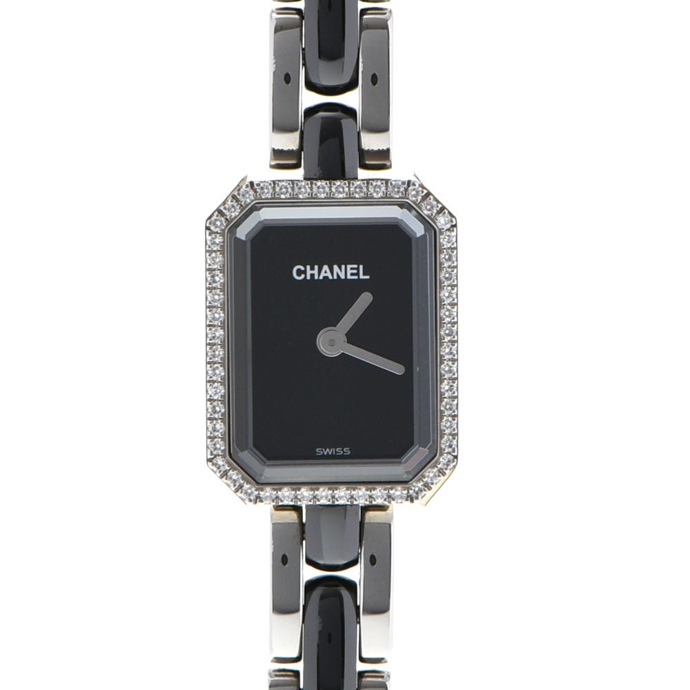 シャネル CHANEL プルミエール H0096 レディース 腕時計 バケットダイヤベゼル ブラック 文字盤 K18WG クォーツ premiere VLP 90161816