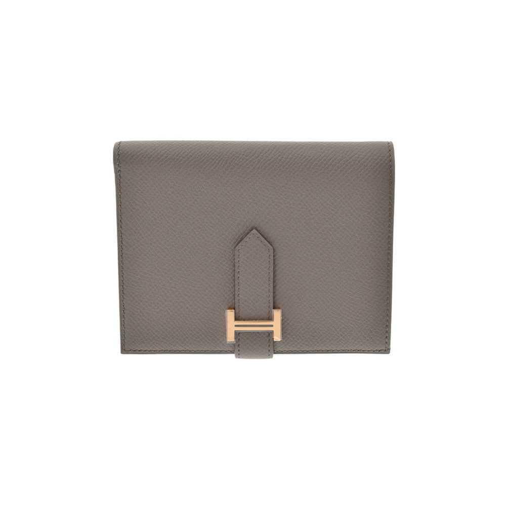 エルメスベアンコンパクト エタン ゴールド金具 D刻印(2019年頃)刻印