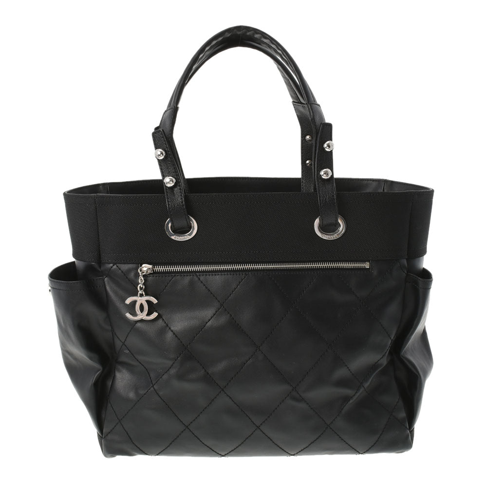 シャネルパリビアリッツ トートGM 黒 レディース レザー トートバッグ
