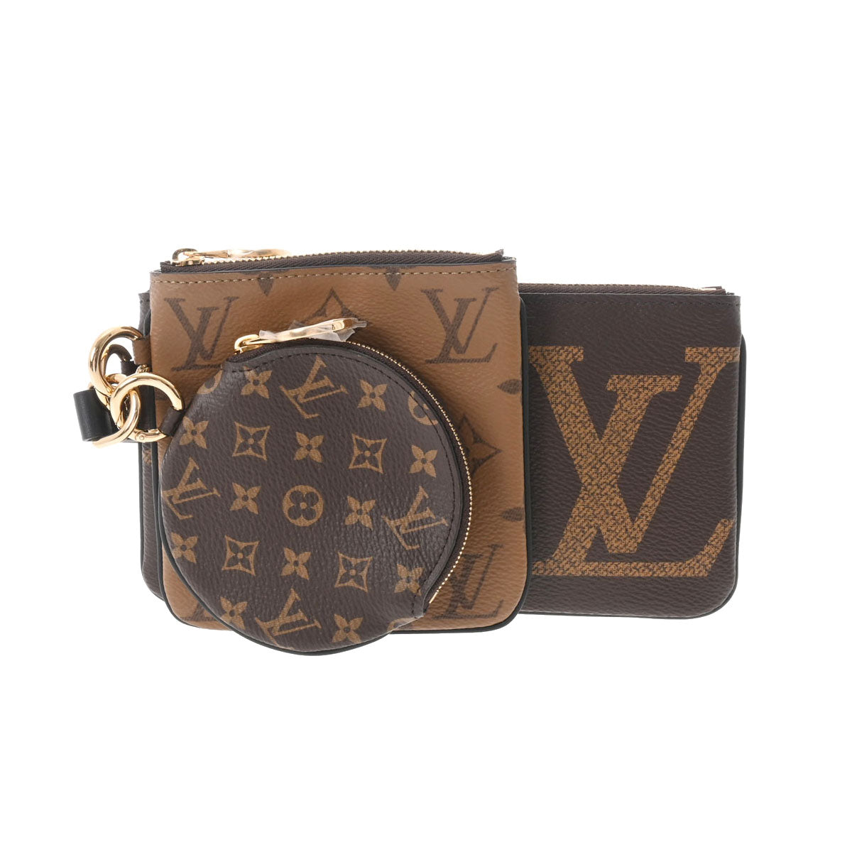 ルイヴィトンポシェットトリオ 14145 ブラウン/ベージュ レディース