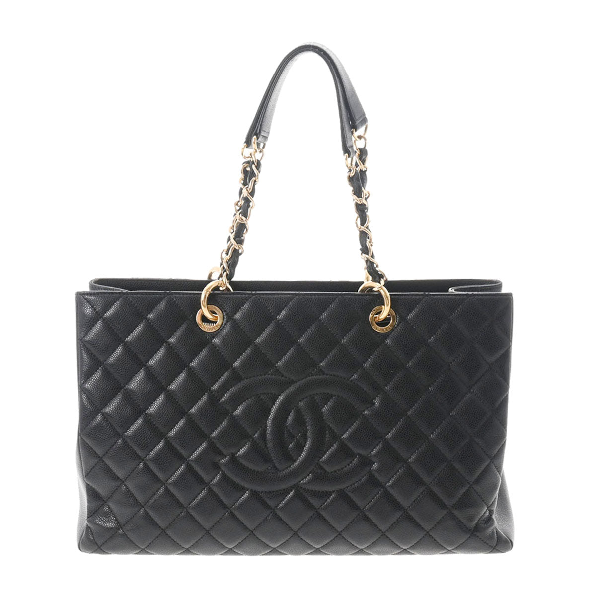 CHANEL シャネル マトラッセ GSTトート ブラック ゴールド金具 レディース キャビアスキン トートバッグ Aランク 中古 - ていねい通販