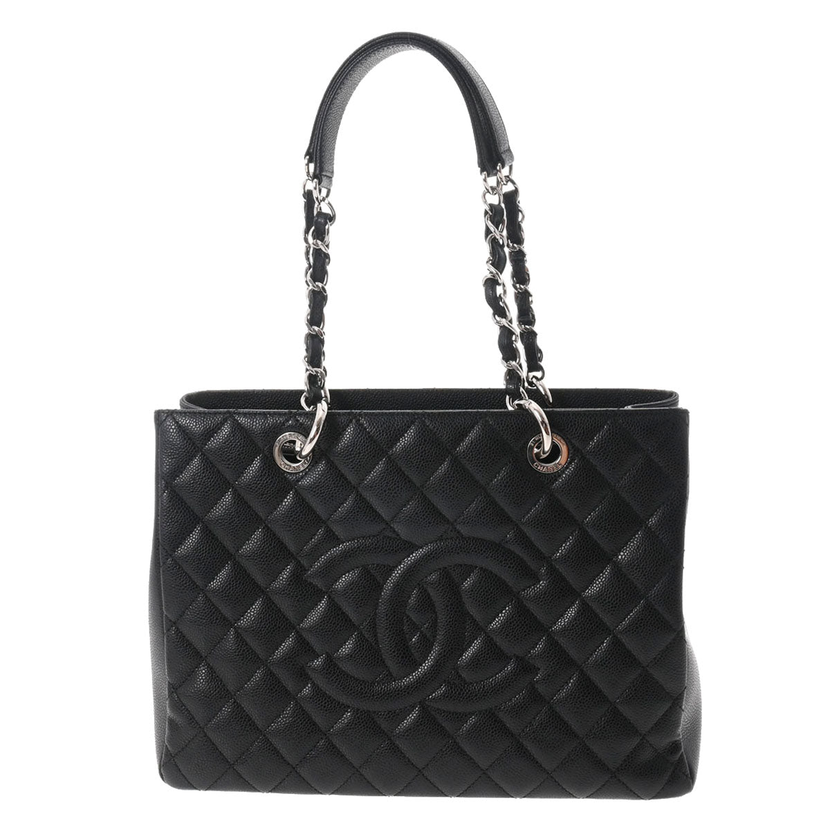 CHANEL シャネル マトラッセ GSTトート ブラック シルバー金具 レディース キャビアスキン トートバッグ 新同 中古 - 25日まで限定値下げ ☆