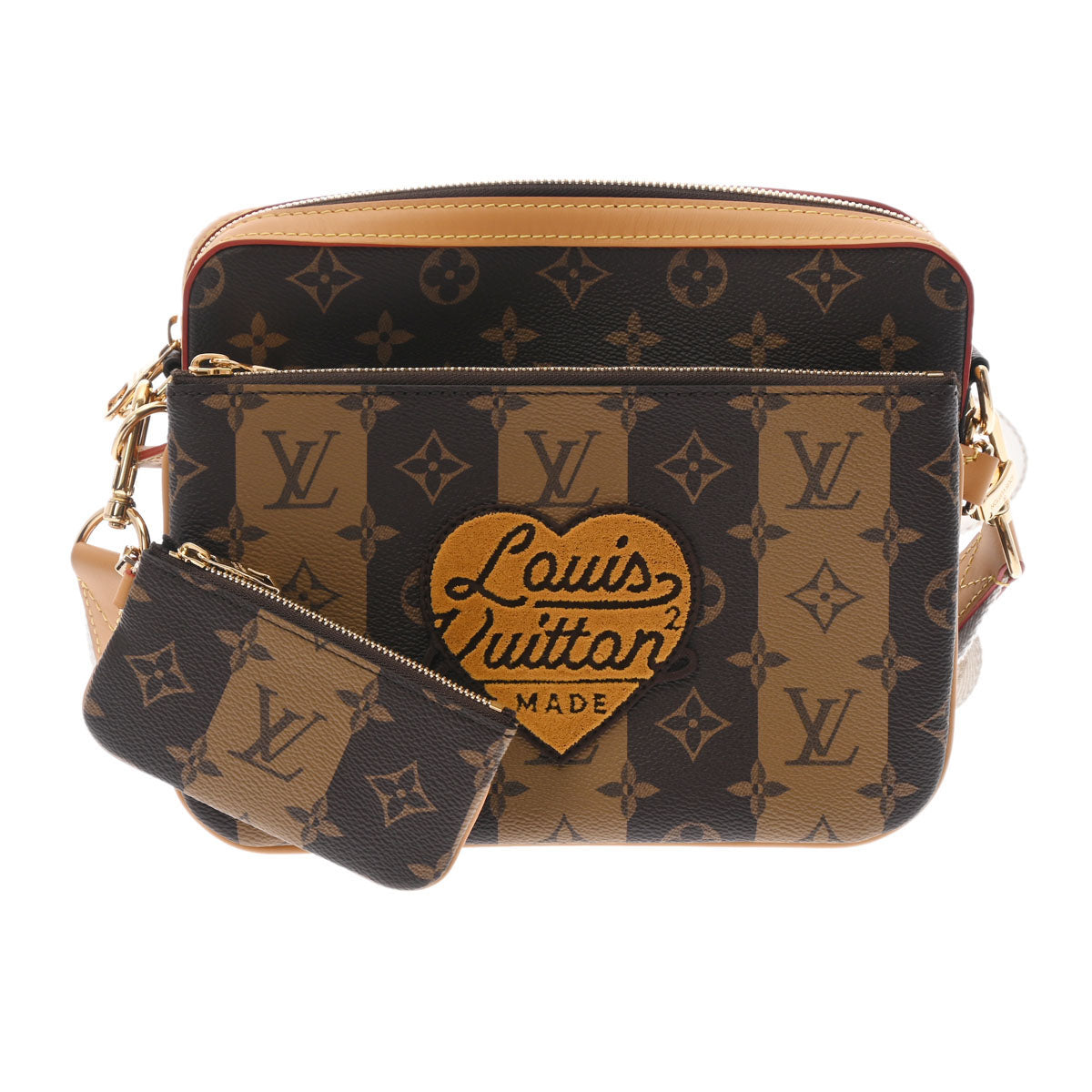 ルイヴィトンストライプ トリオ メッセンジャー NIGOコラボ 14145