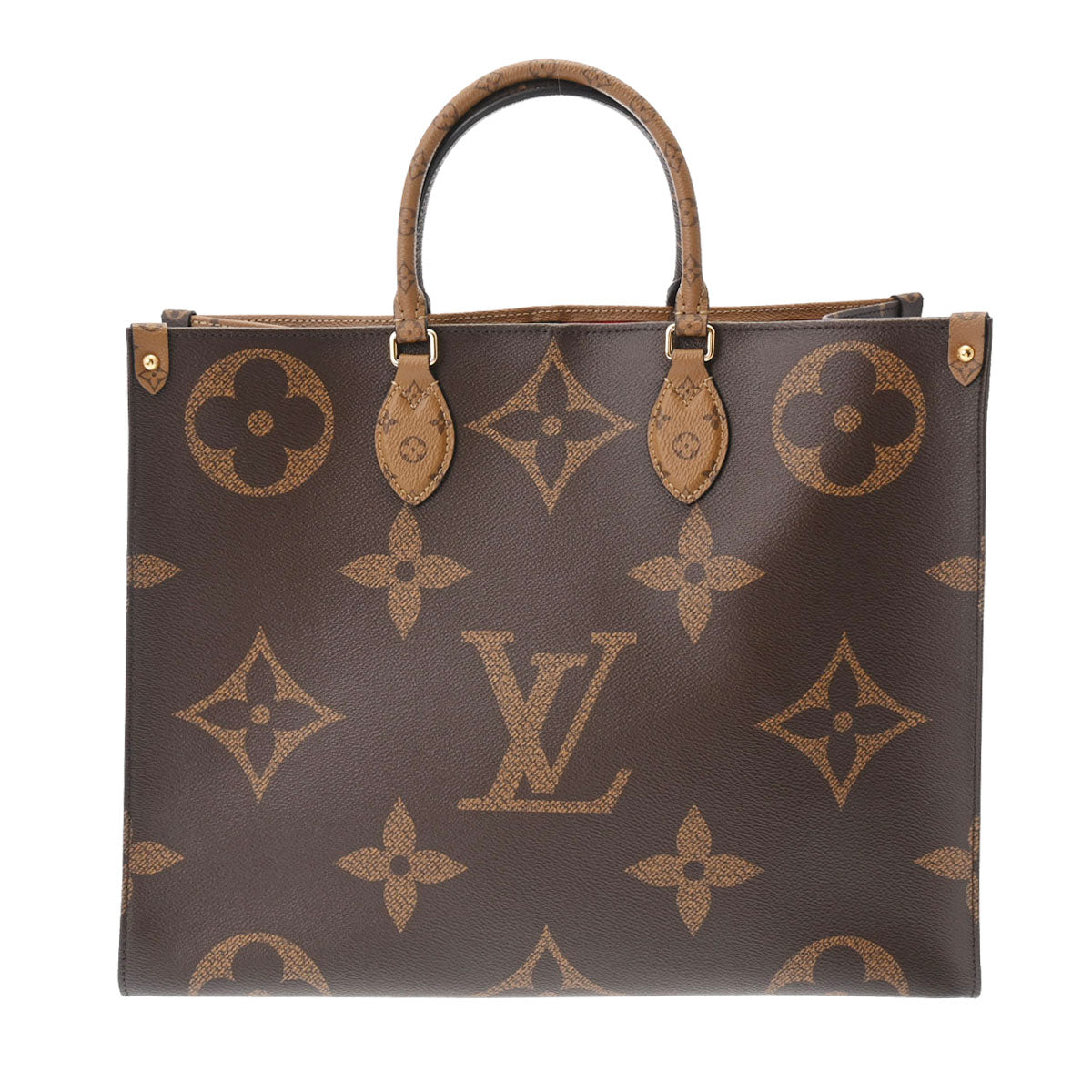 LOUIS VUITTON ルイヴィトン モノグラム リバース オンザゴー GM ブラウン M45320 レディース モノグラムキャンバス  2WAYバッグ Aランク 中古 - 定番低価