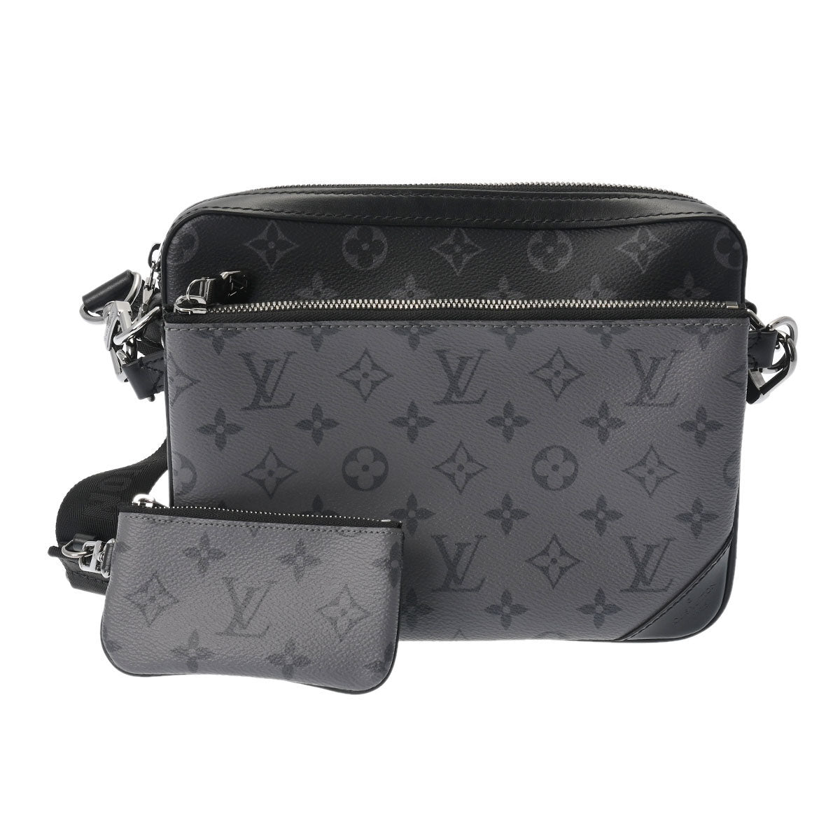 ルイヴィトントリオメッセンジャー 43019 黒 メンズ モノグラム