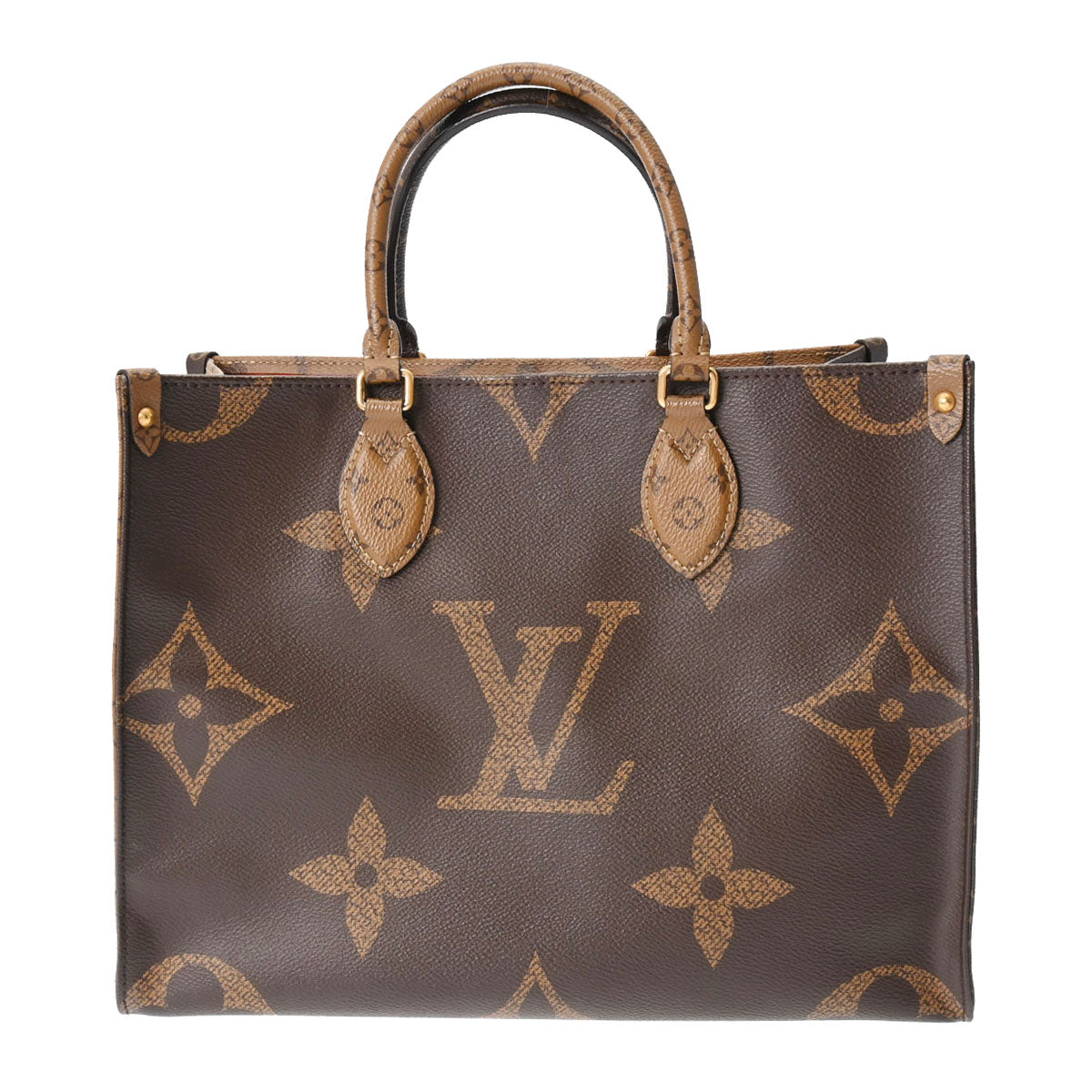 LOUIS VUITTON ルイヴィトン モノグラムジャイアント オンザゴー MM 2WAYトート ブラウン M45321 レディース  モノグラムリバースキャンバス ハンドバッグ ABランク 中古 - 品質満点