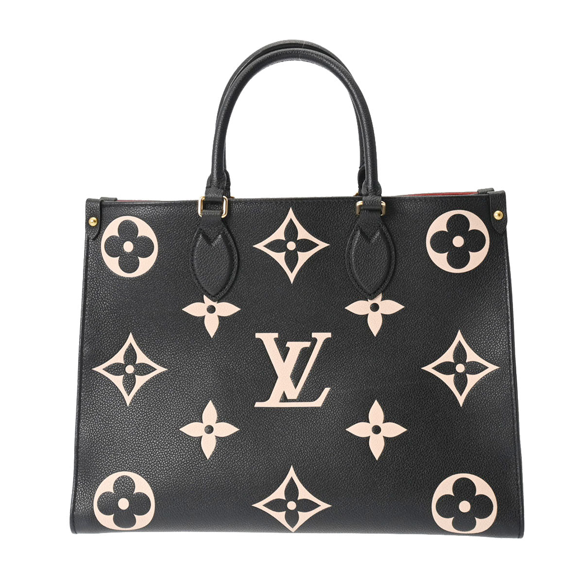 LOUIS VUITTON ルイヴィトン モノグラムアンプラント オンザゴー MM 黒/ベージュ M45495 レディース レザー 2WAYバッグ  Aランク 中古 - 最愛