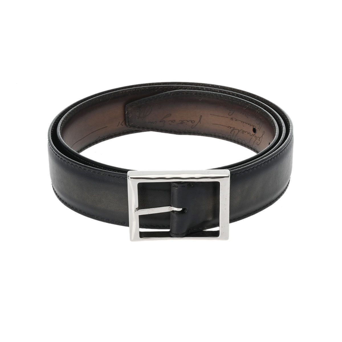 ベルルッティカリグラフィ #100/40 ブラウン シルバー金具 メンズ