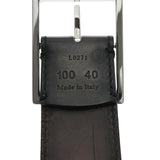 BERLUTI ベルルッティ カリグラフィ #100/40 ブラウン シルバー金具 メンズ カーフ ベルト Aランク 中古 銀蔵