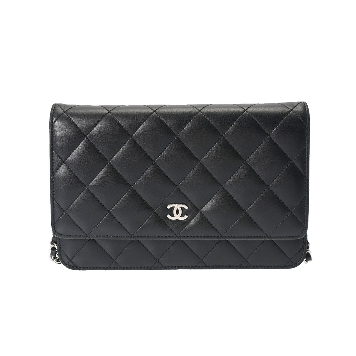 CHANEL シャネル マトラッセ チェーンウォレット 黒 シルバー金具 レディース キャビアスキン ショルダーバッグ Bランク 中古 - 販売卸売