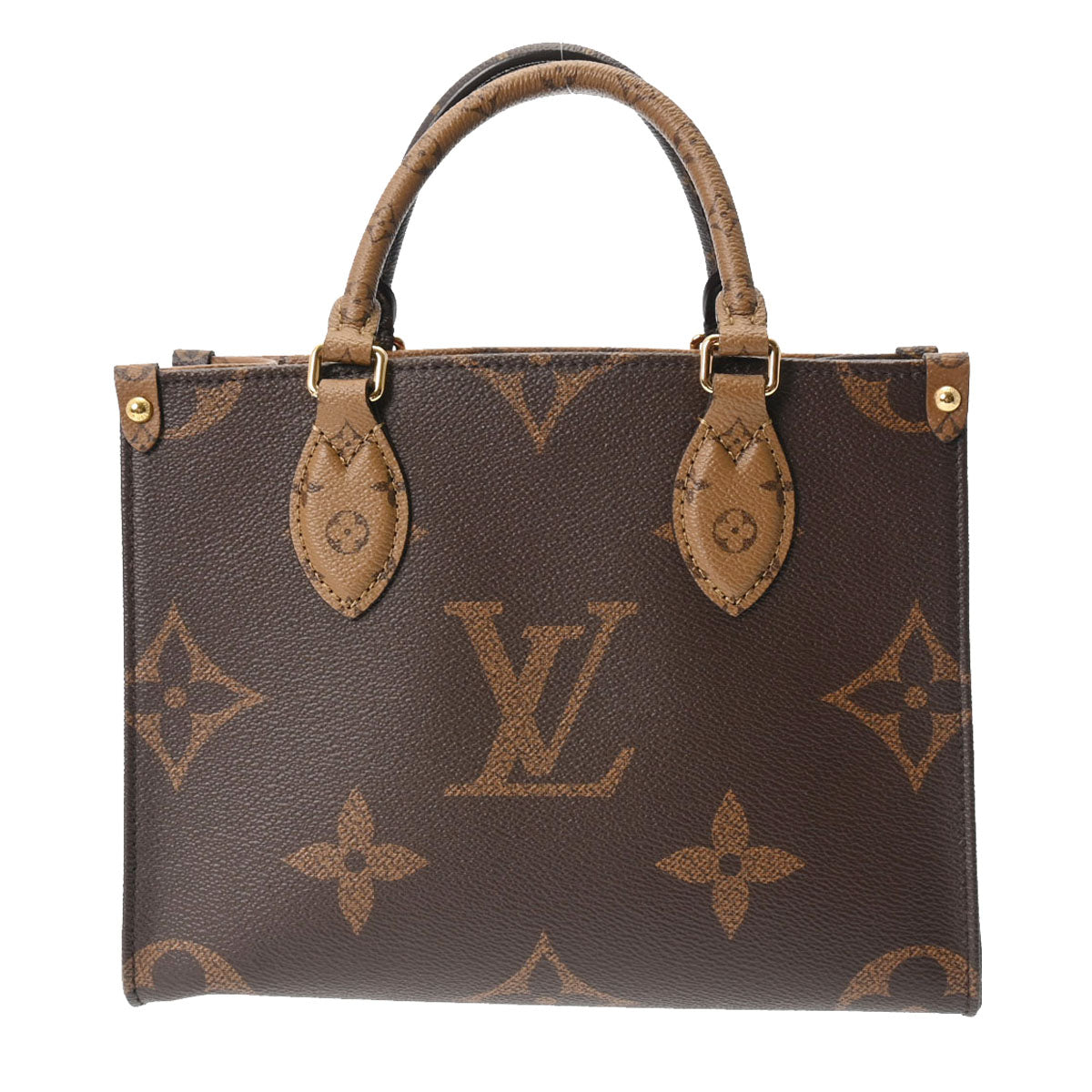 LOUIS VUITTON ルイヴィトン リバース オンザゴー PM ブラウン M46373 レディース モノグラムキャンバス ハンドバッグ 未使用  - 簡単購入