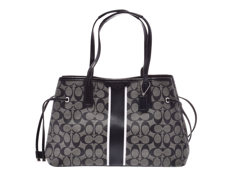 Coach stripe outlet tote