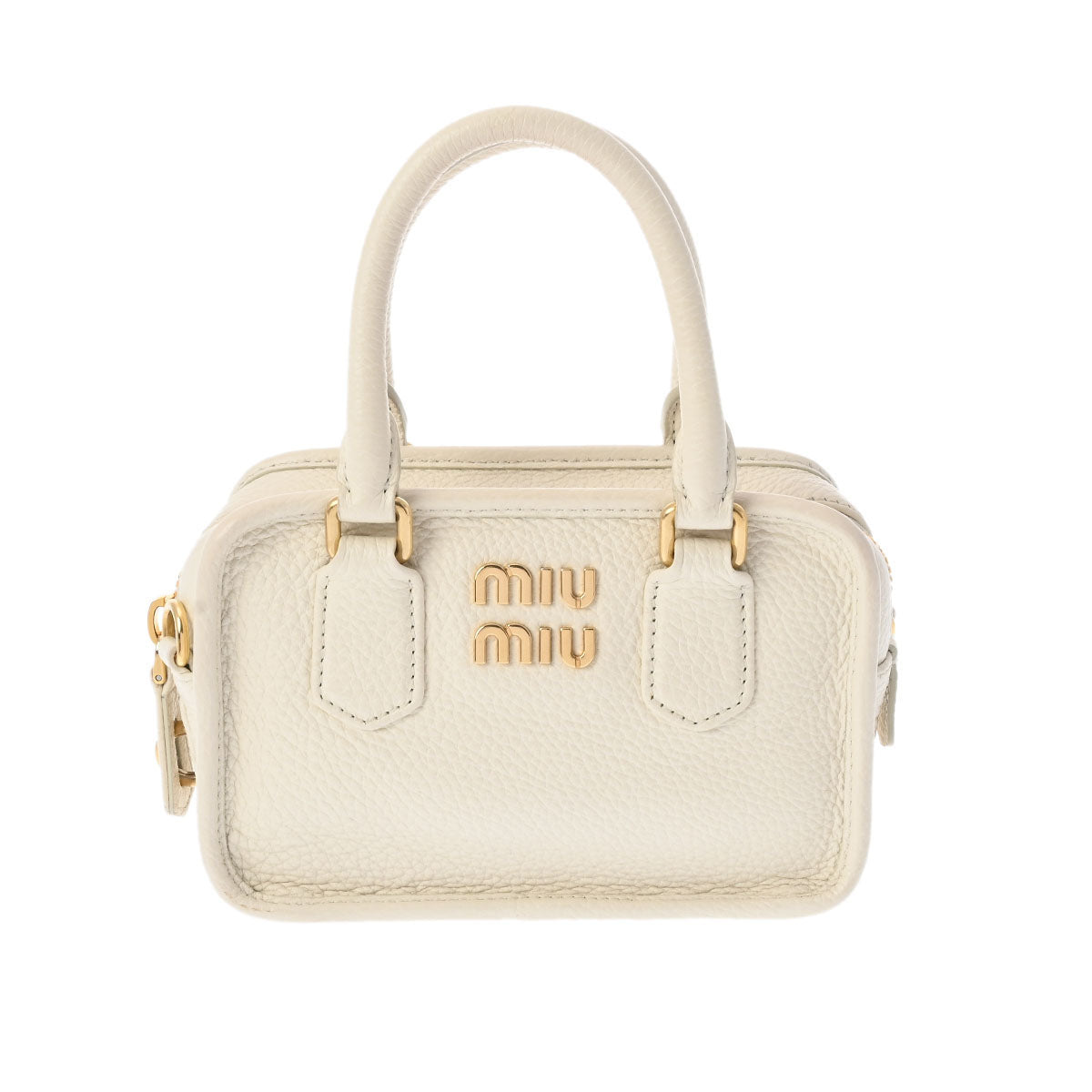 ミュウミュウショルダーバッグ 2WAY ベージュ ゴールド金具 レディース レザー ショルダーバッグ MIUMIU 中古 – 銀蔵オンライン