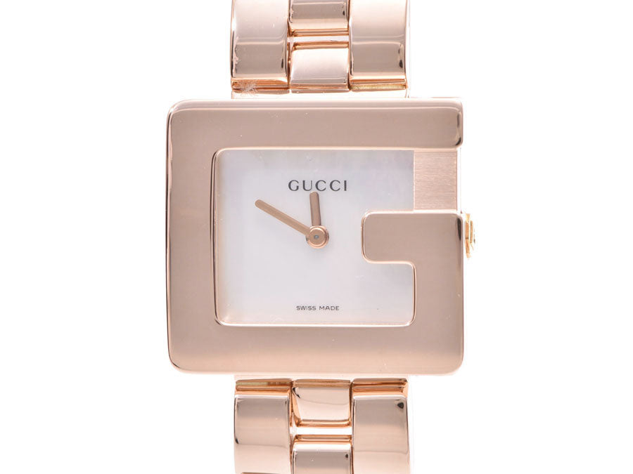 Gucci 3600L Shell Dial Ladies YG Quartz Clock A Rank Bi Box Gala 