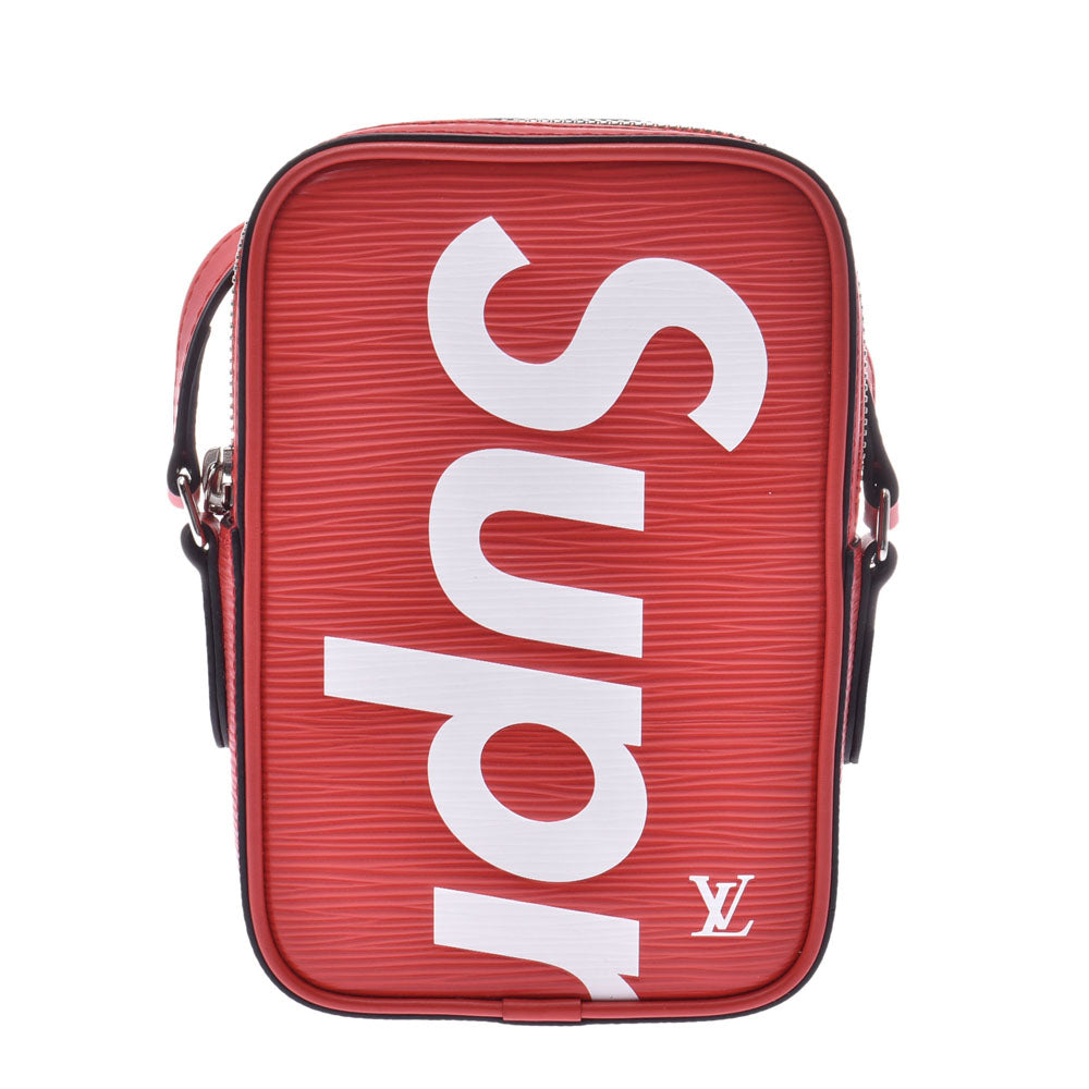 Authenticated Used Louis Vuitton Shoulder Bag Epi Supreme Danube PM  Coquelicot (Red White) M53417