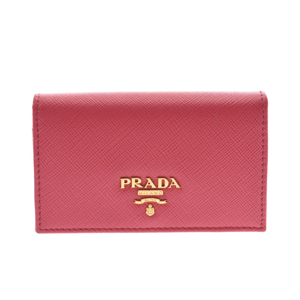 Prada card case pink lady card case PRADA is used – 銀蔵オンライン