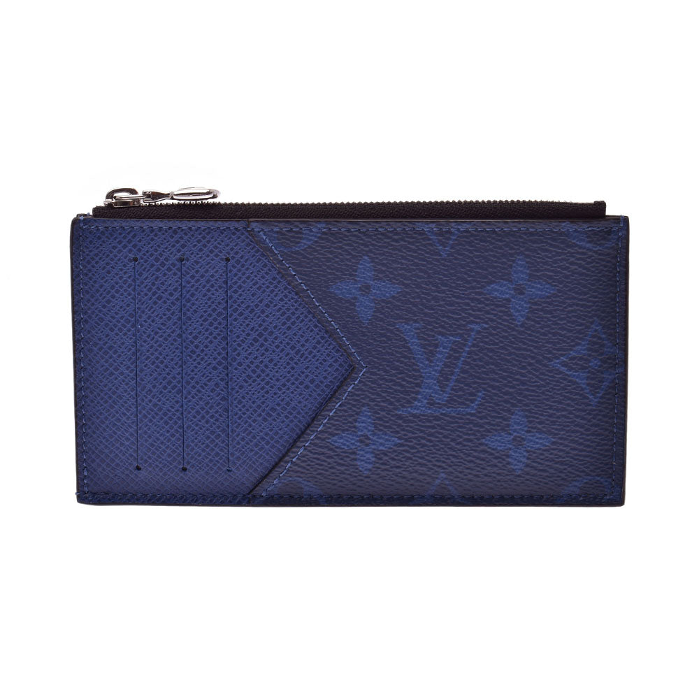 LOUIS VUITTON Taigarama Coin Card Holder Cobalt Blue 1250110