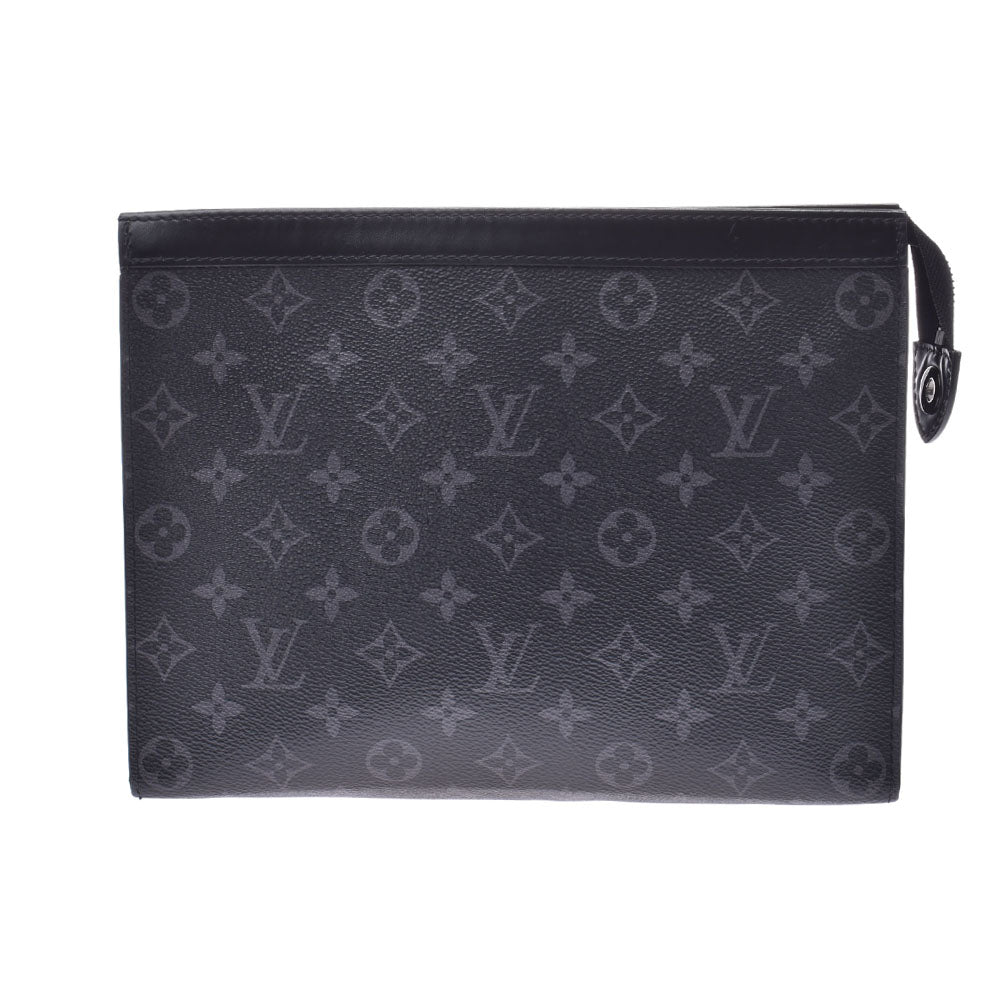 LOUIS VUITTON ルイヴィトン エクリプス ポシェット ヴォワヤージュ クラッチバッグ ブラック PVC by