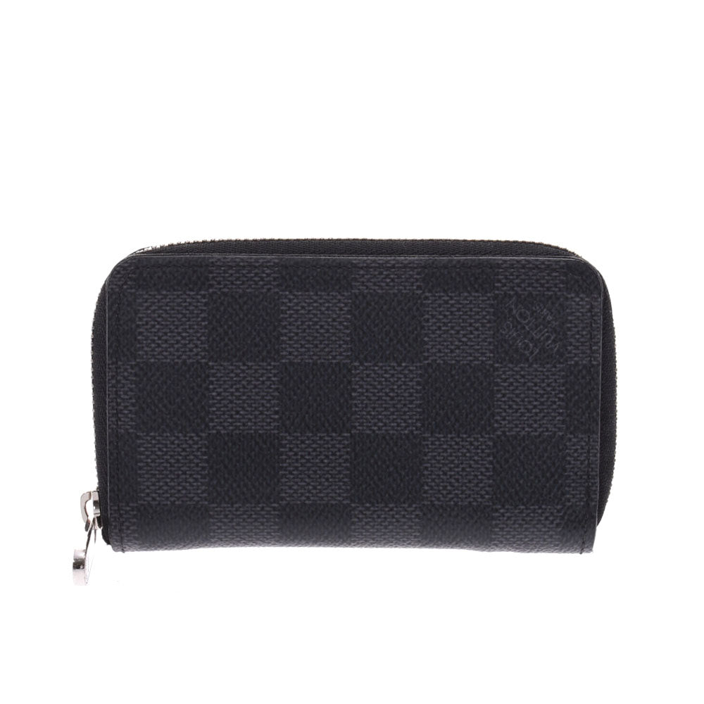 LOUIS VUITTON ルイヴィトン ダミエ グラフィット ジッピーコインパース 黒/グレー N63076 メンズ コインケース Aランク 中古  - オータムセール