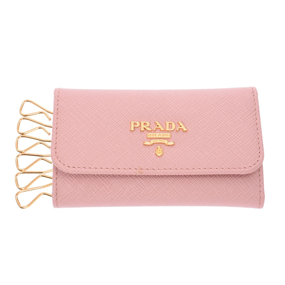 PRADA プラダ 6連キーケース ピンク ゴールド金具 1PG222 