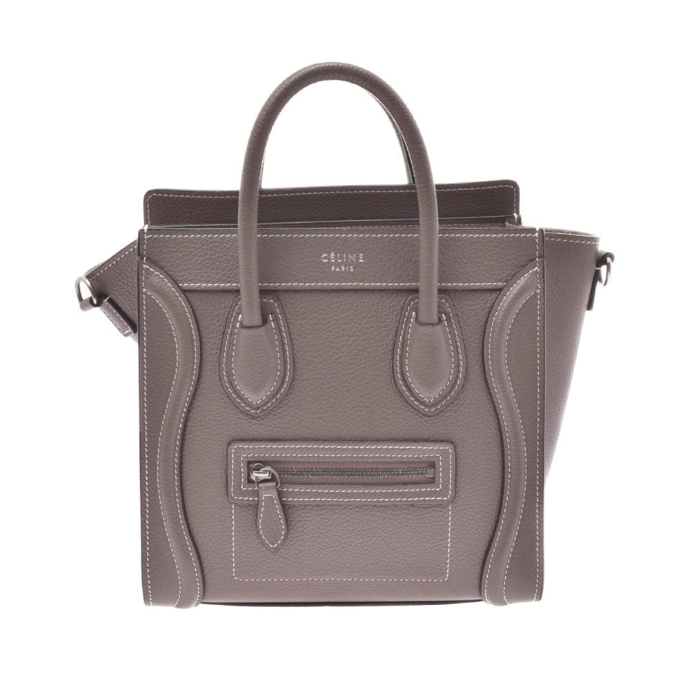 Celine Luggage Nano Shopper Gray Ladies Handbag CELINE Used