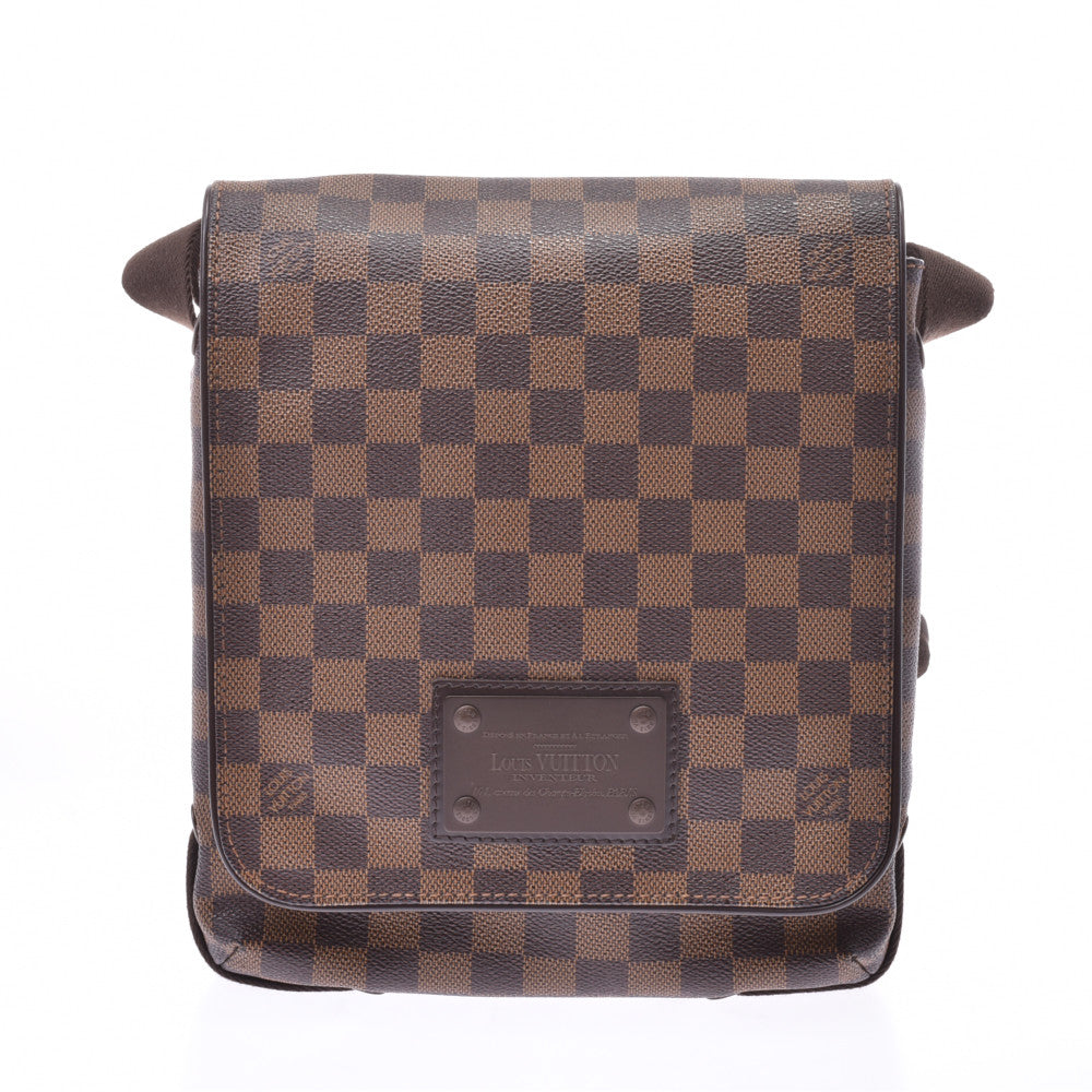 LOUIS VUITTON ルイヴィトン ショルダーバッグ ダミエ ブルックリンPM メッセンジャーバッグ かばん 鞄 N51210    ブラウン 茶 ブラウン金具 レディース【品】